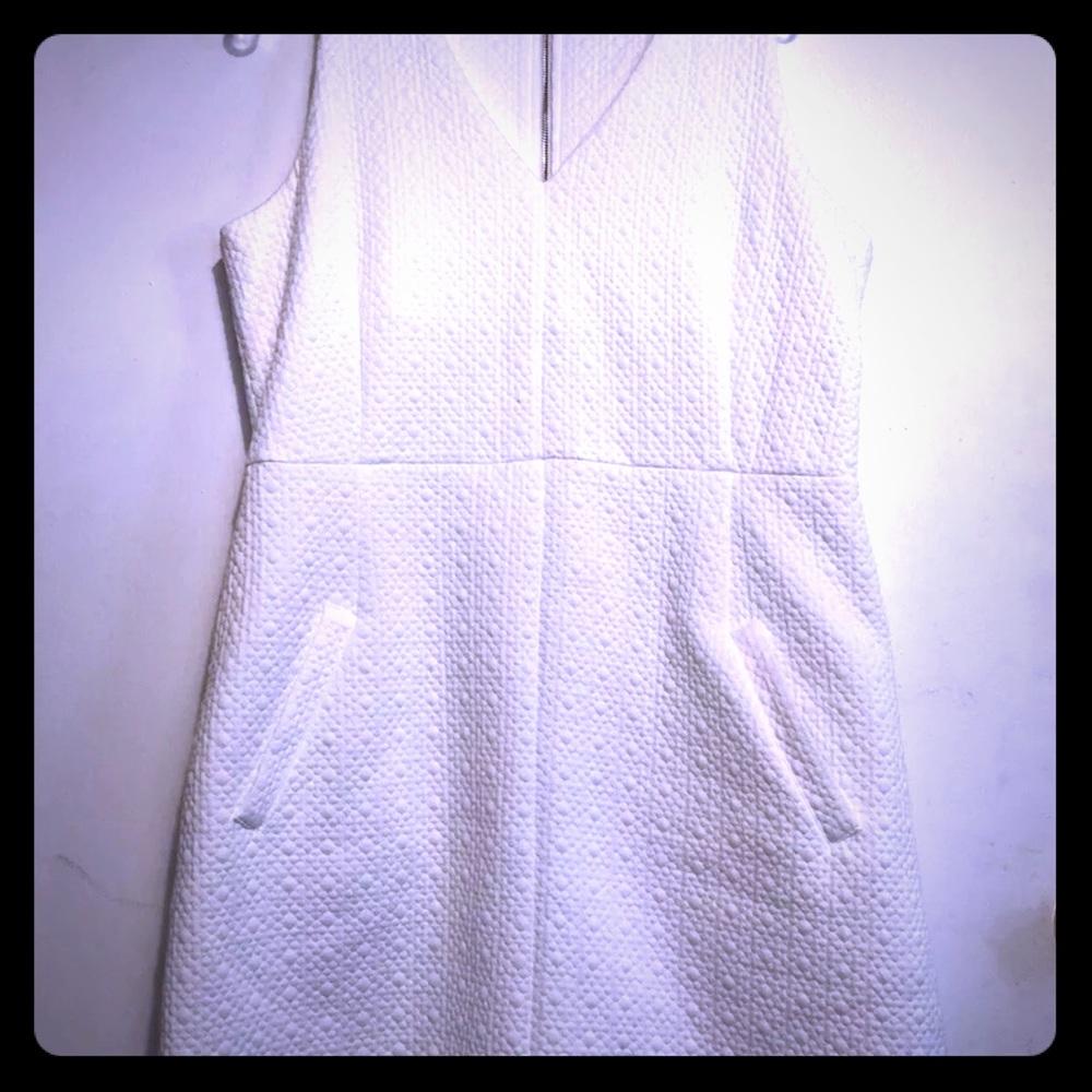 White quilted dress